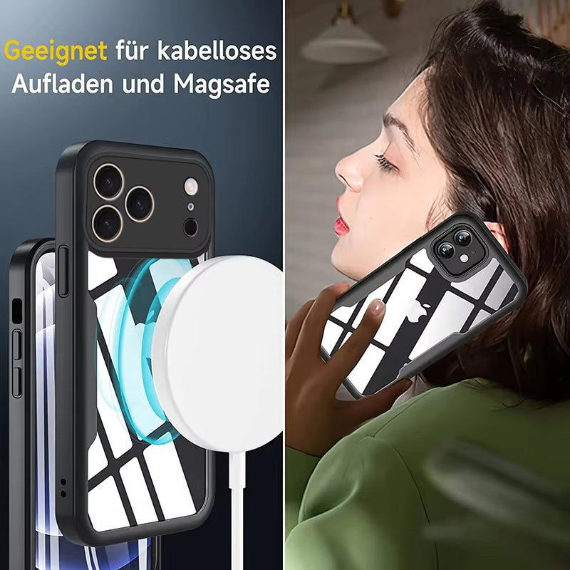 360 Full Cover Case for Iphone 17 Pro Max Air Capa for Iphone 16 Pro Max 14 15 plus 16E 13 12 Mini Screen Protection Phone Cover