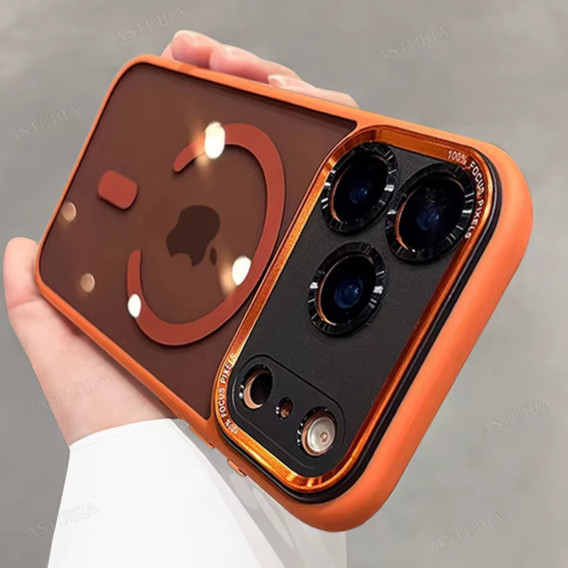 Luxury Magnetic Metal Bumper Protection Case for Iphone 17 Air 16 15 14 13 12 11 Pro Max plus Magsafe Wireless Charge Hard Cover