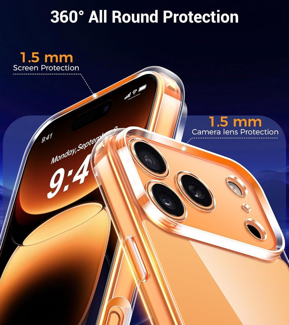 Case for Apple Iphone 17 Pro Max 17 Air 16E 15 14 plus 13 Clear Silicone Cover